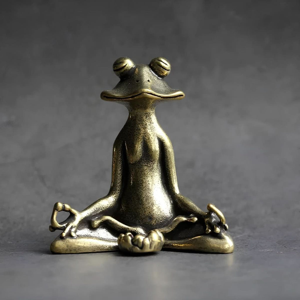 ZenHaven Meditation Frog Brass Incense Holder for Mindfulness Seekers