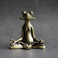 ZenHaven Meditation Frog Brass Incense Holder for Mindfulness Seekers