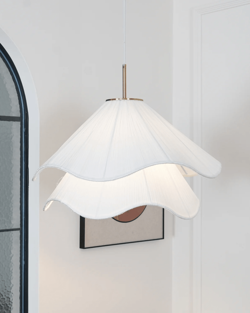 Florenza | Pendelleuchte aus Blütenstoff 30 cm Warmweiß 3000K