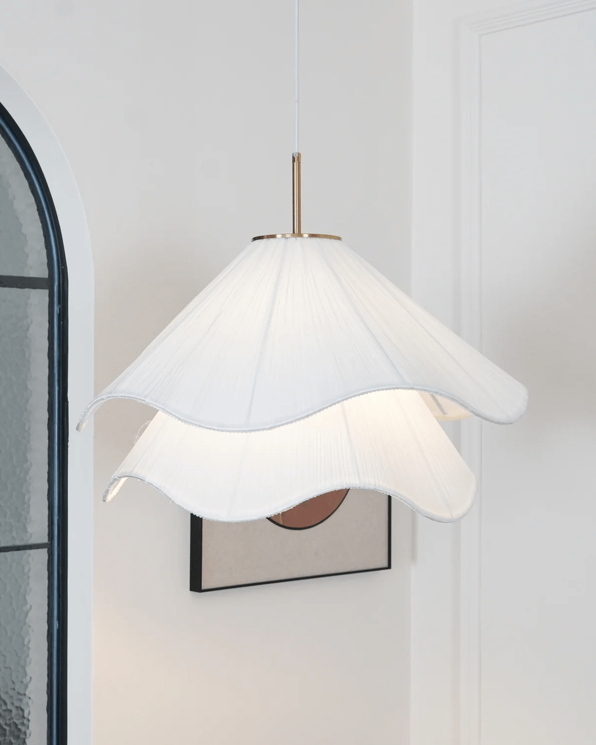Florenza | Pendelleuchte aus Blütenstoff 30 cm Warmweiß 3000K