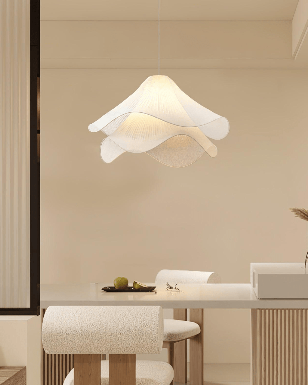 Florenza | Pendelleuchte aus Blütenstoff 30 cm Warmweiß 3000K
