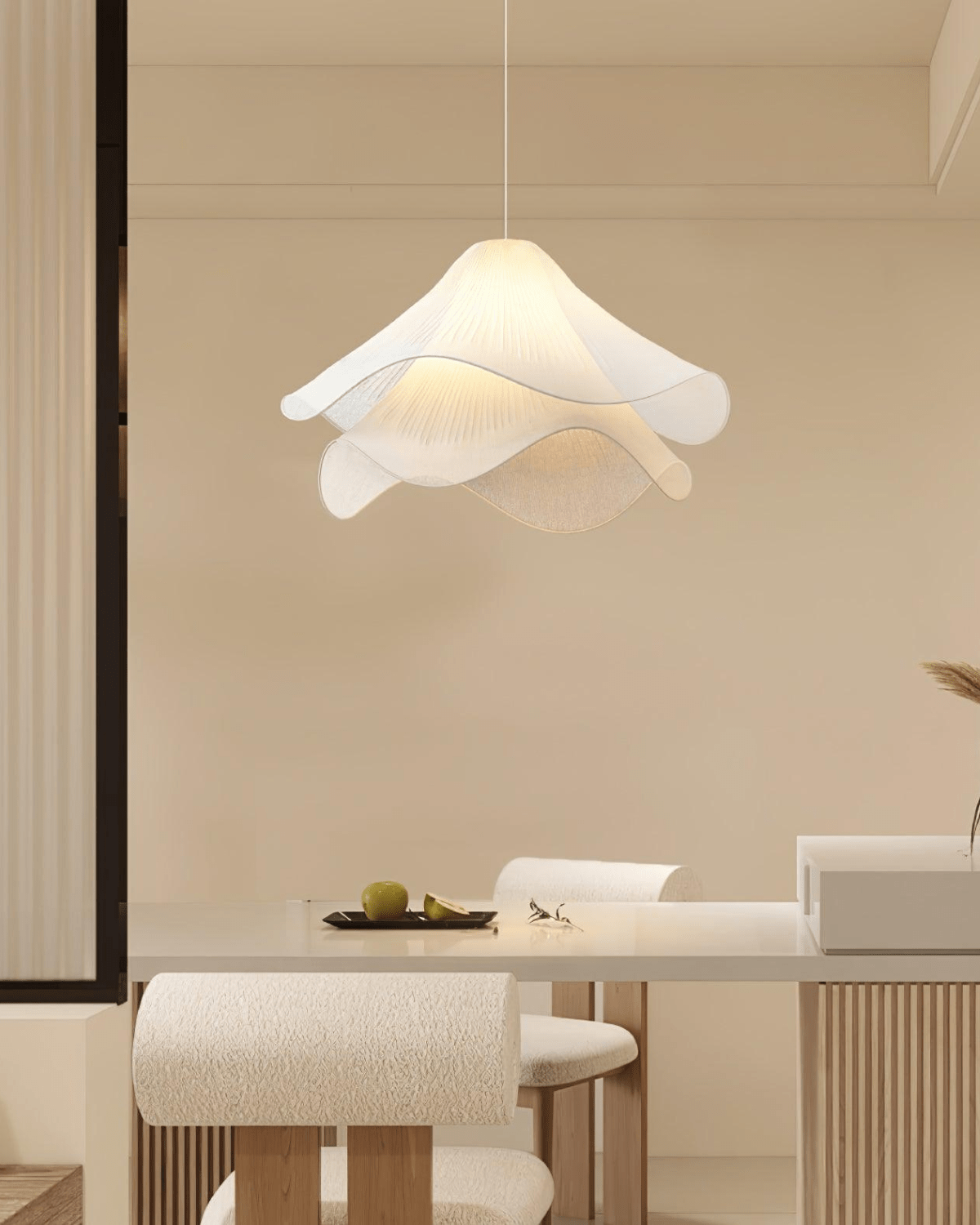 Florenza | Pendelleuchte aus Blütenstoff 30 cm Warmweiß 3000K