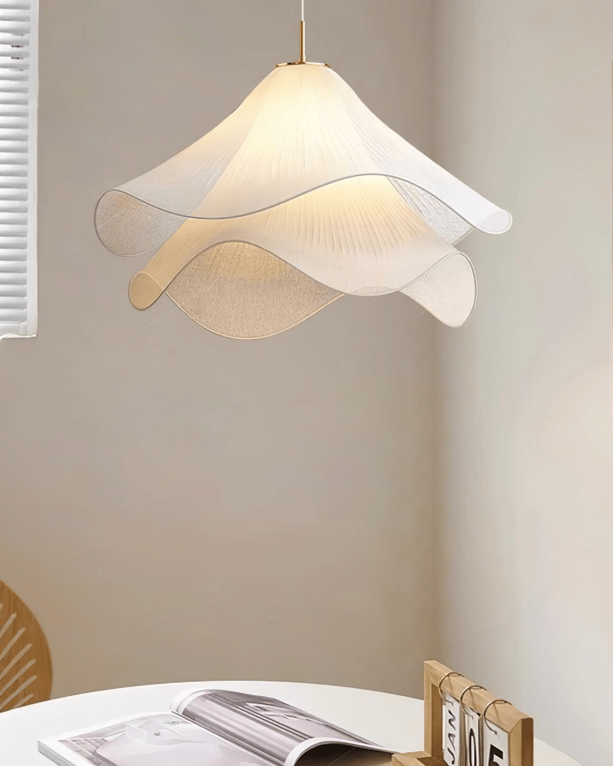 Florenza | Pendelleuchte aus Blütenstoff 30 cm Warmweiß 3000K