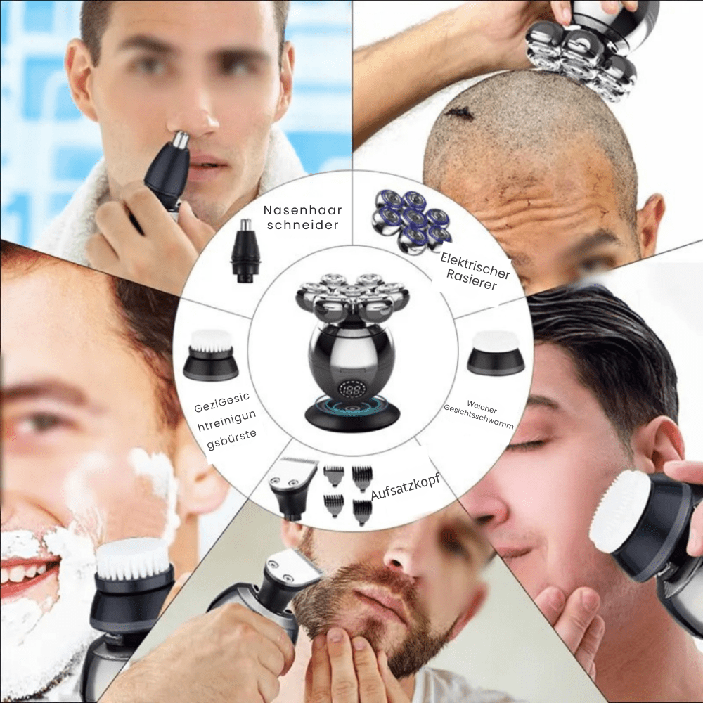 Rasoio Elettrico NovaEdge 7D IP68 Impermeabile Ricaricabile USB per Uomo