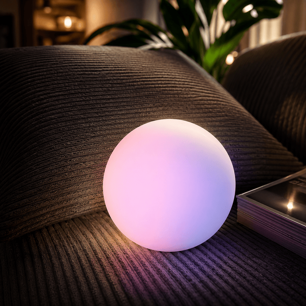 Compagnien Cordless LED Orb Table Lamp Indoor and Outdoor IP65 Waterproof