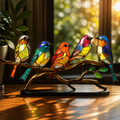 Decorative Glass Bird Window Suncatcher Ornament For Windows