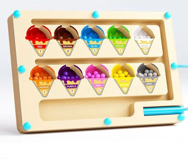 BrightPath pedagogisk magnetisk farge- og tallspill for barn fra 3 år og oppover