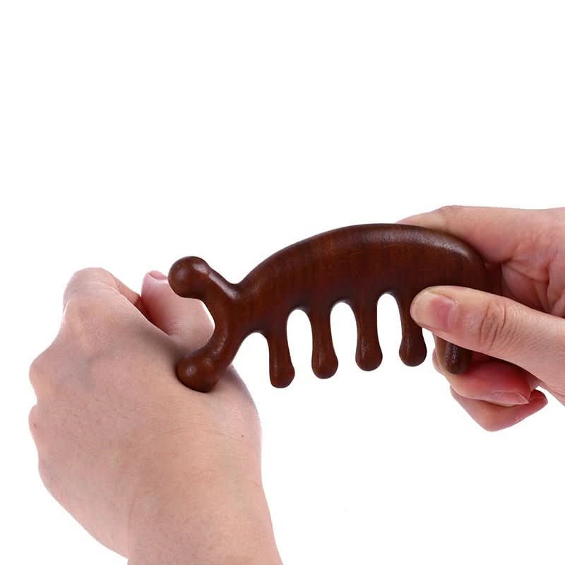 Pente de Massagem de Sândalo de Luxo Tranquilwood Antiestático Para Todos os Tipos de Cabelo