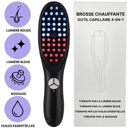 Pettine GlowFusion 5 in 1 con massaggio e terapia della luce per tutti i tipi di capelli