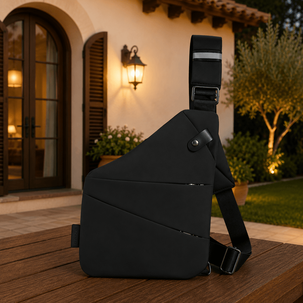 Bolso bandolera TRAVGUARD con protección RFID y diseño repelente al agua