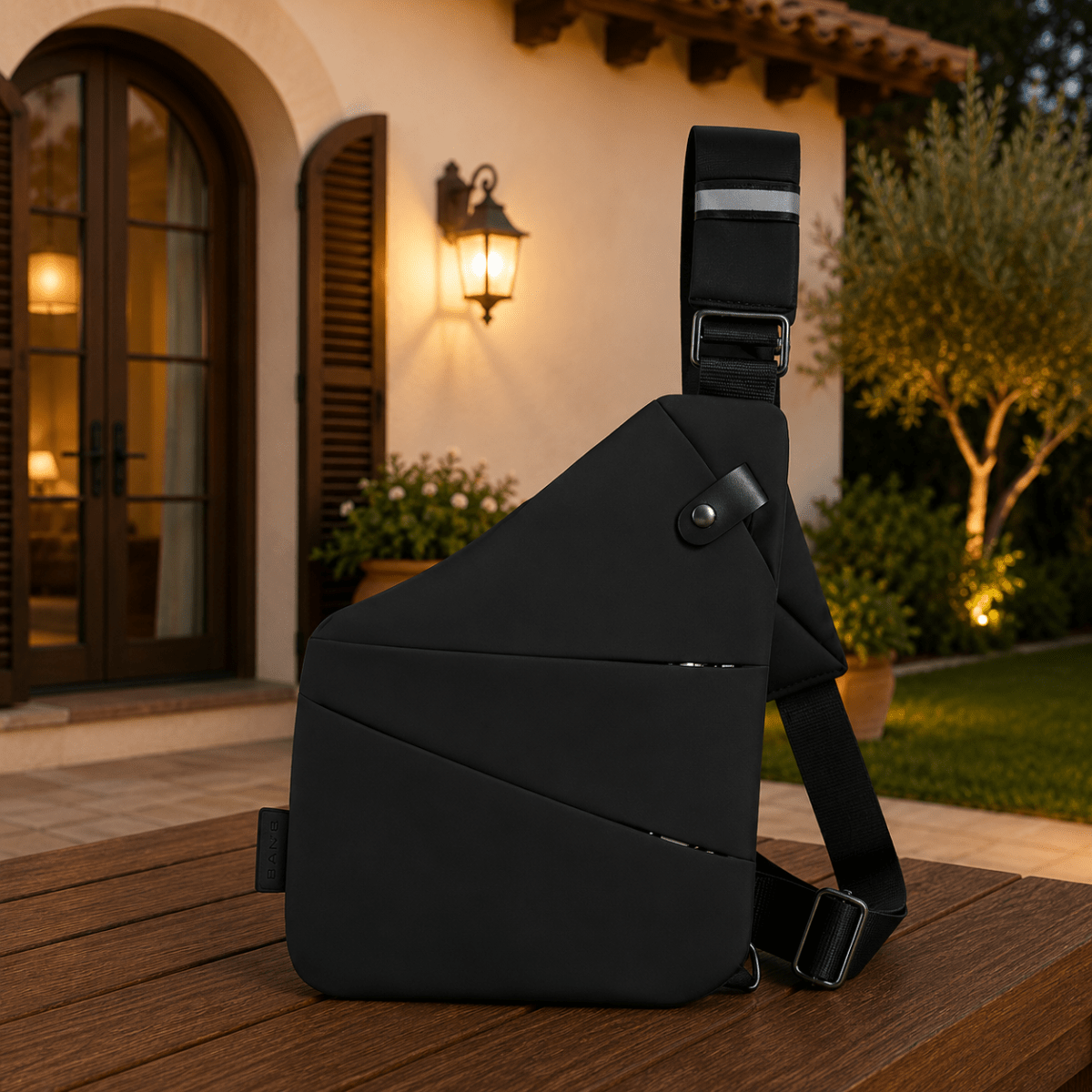 Bolso bandolera TRAVGUARD con protección RFID y diseño repelente al agua