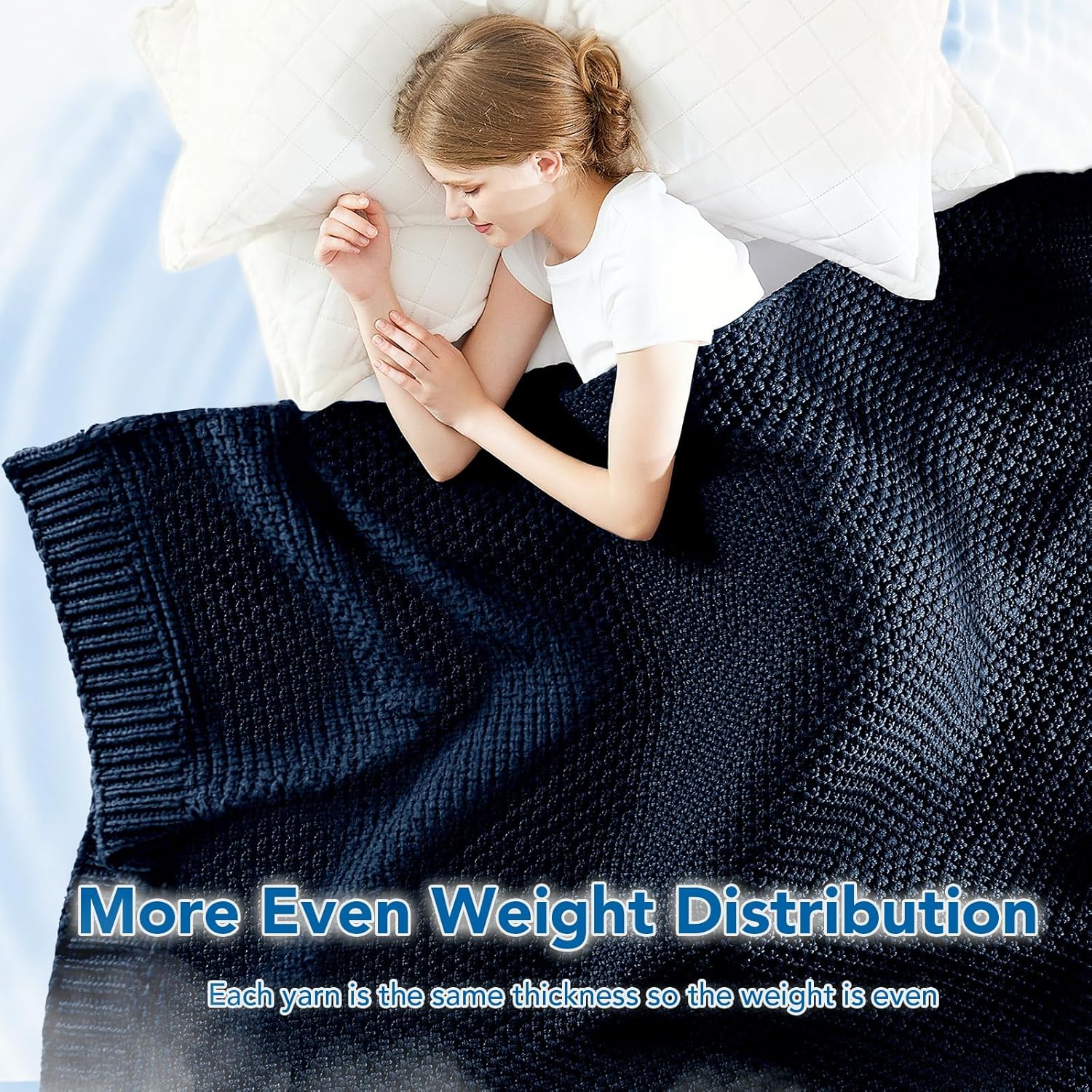 Cozy Comfort Weighted Blanket With Cooling Microfiber For Year Round Comfort