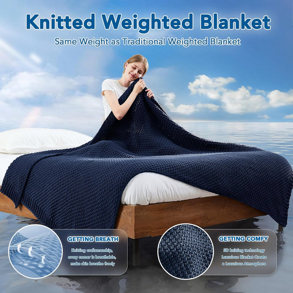 Cozy Comfort Weighted Blanket With Cooling Microfiber For Year Round Comfort