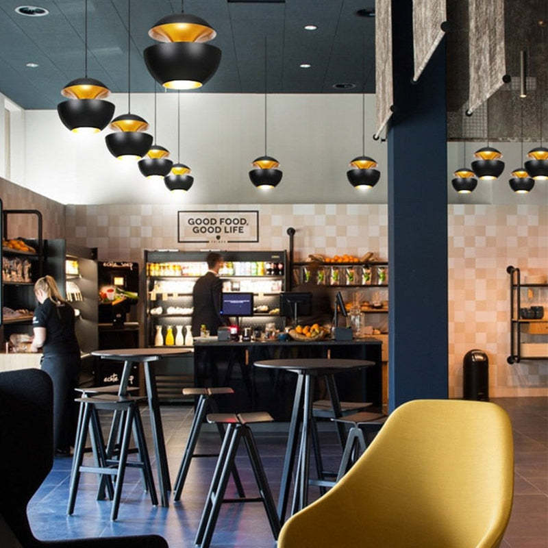 NexaLum Modern LED Pendant Light In Black And White