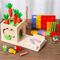 ActivityCube Montessori Holzlernspielzeug für Babys ab 6 Monaten