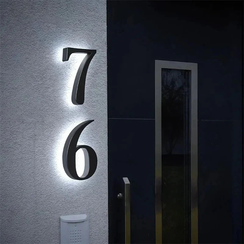 ADDRGLOW Tilpasselige LED-adressenummer i moderne hjem