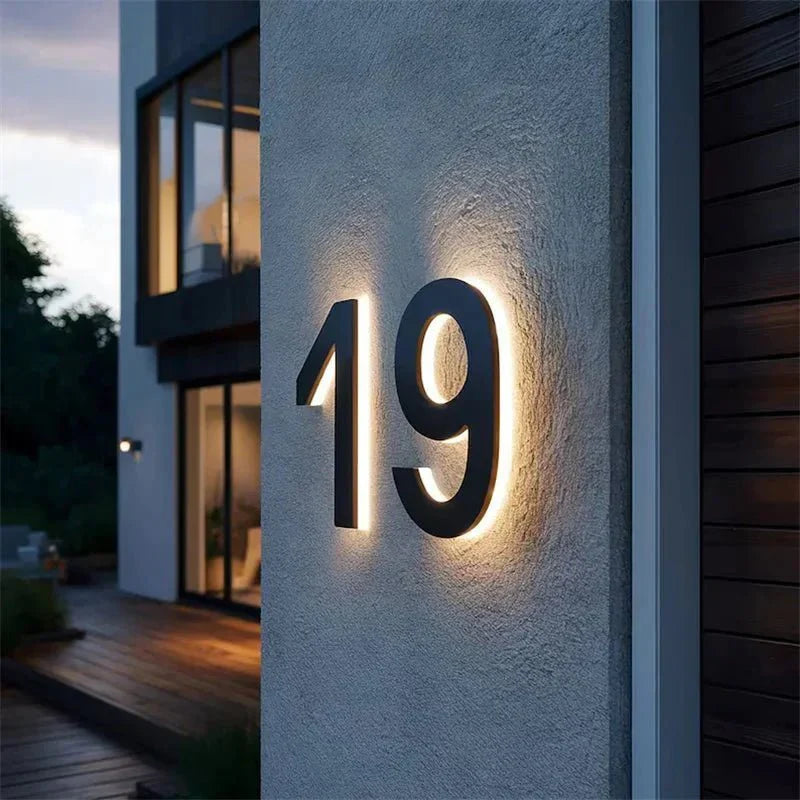 ADDRGLOW Tilpasselige LED-adressenummer i moderne hjem