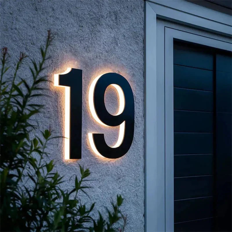 ADDRGLOW Tilpasselige LED-adressenummer i moderne hjem