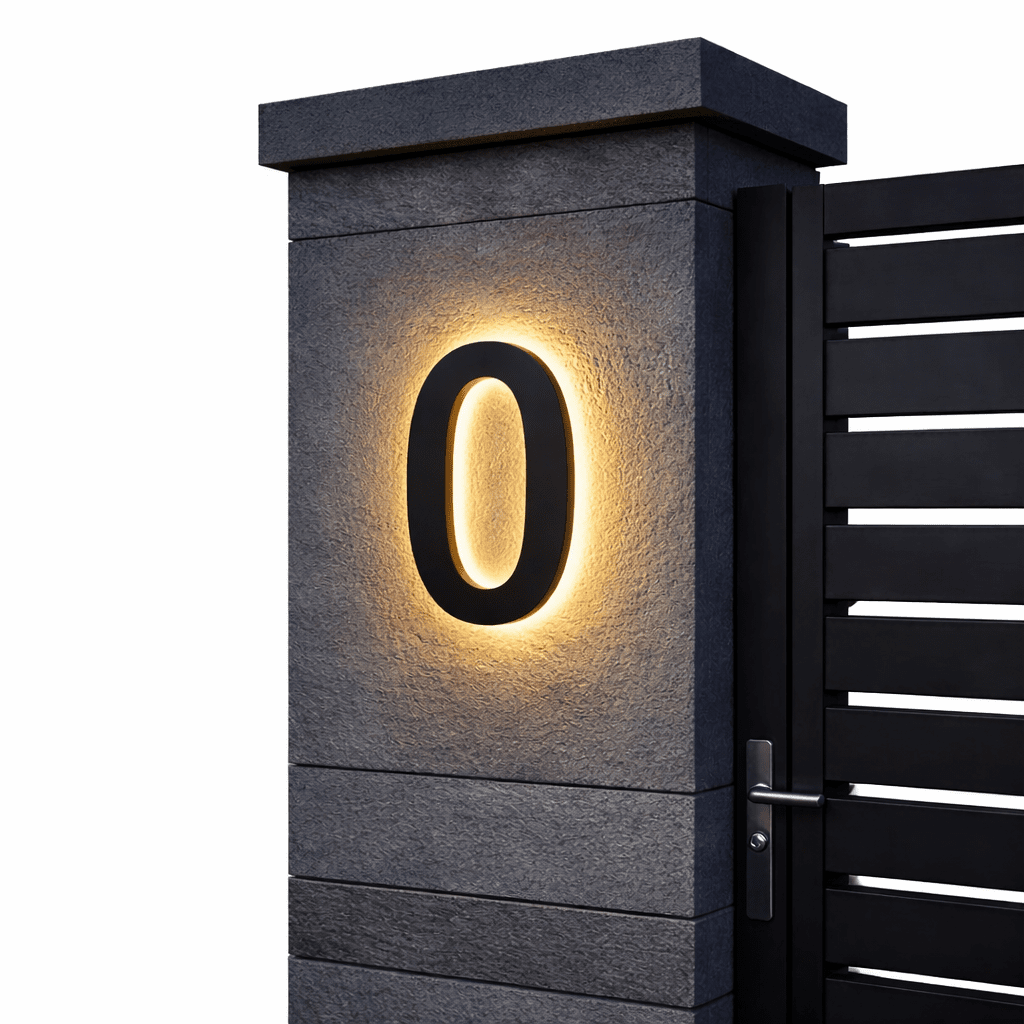ADDRGLOW Tilpasselige LED-adressenummer i moderne hjem