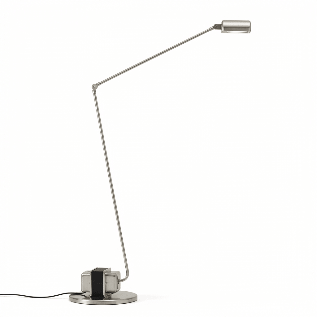 Slank Metall LED Gulvlampe Med Leddet Arm For Lesing