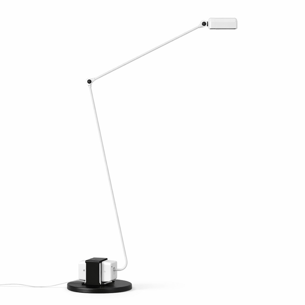 Slank Metall LED Gulvlampe Med Leddet Arm For Lesing