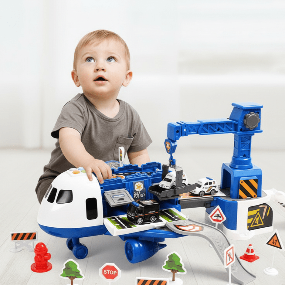 Abenteuer Flugzeug- und Fahrzeugset für fantasievolles Spielen
