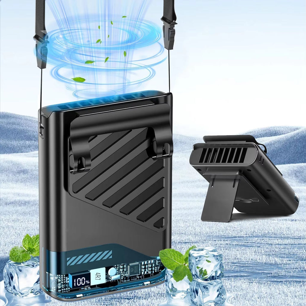 CycloFani Bel Fanı 10000mAh Batarya, Saniyede 10 Metre Rüzgar, 5 Hız Ayarı