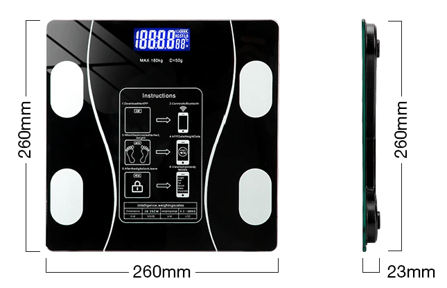 PulseScale Smart Body Analysis Scale With App Sync For Health Tracking