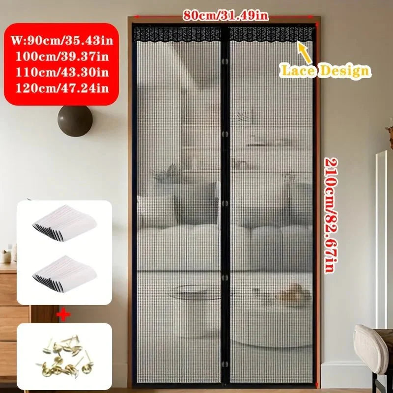 AIRMERA Magnetic Door Curtain With Automatic Closure For Mosquito Protection
