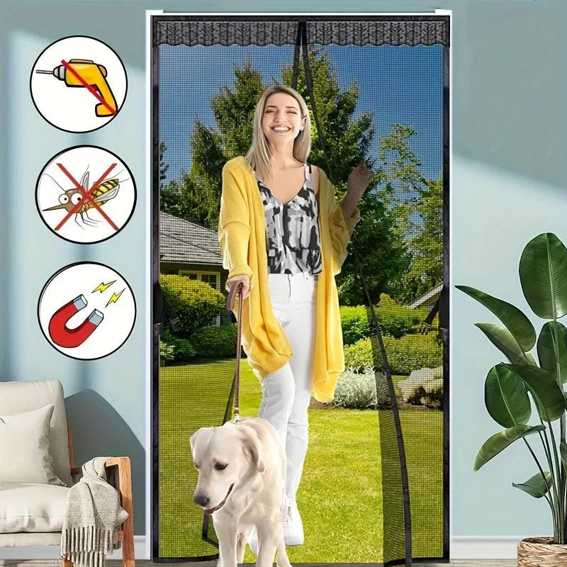 AIRMERA Magnetic Door Curtain With Automatic Closure For Mosquito Protection