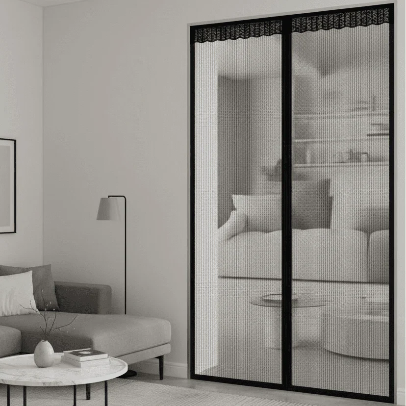 AIRMERA Magnetic Door Curtain With Automatic Closure For Mosquito Protection