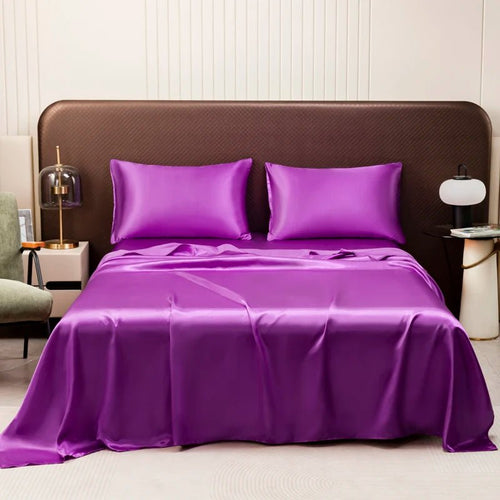 AIRSATIN Leichtes Satin-Bettwäsche-Set für kühlen Schlaf mit weichen Kissenbezügen