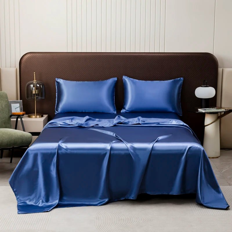 AIRSATIN Lightweight Satin Sheet Set For Cooling Sleep With Soft Pillowcases