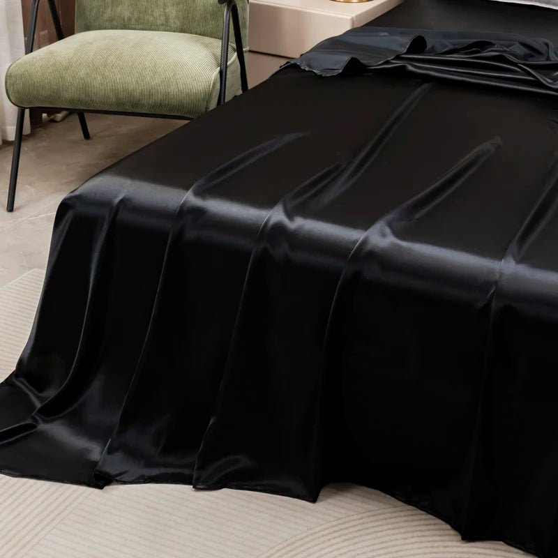 AIRSATIN Lightweight Satin Sheet Set For Cooling Sleep With Soft Pillowcases