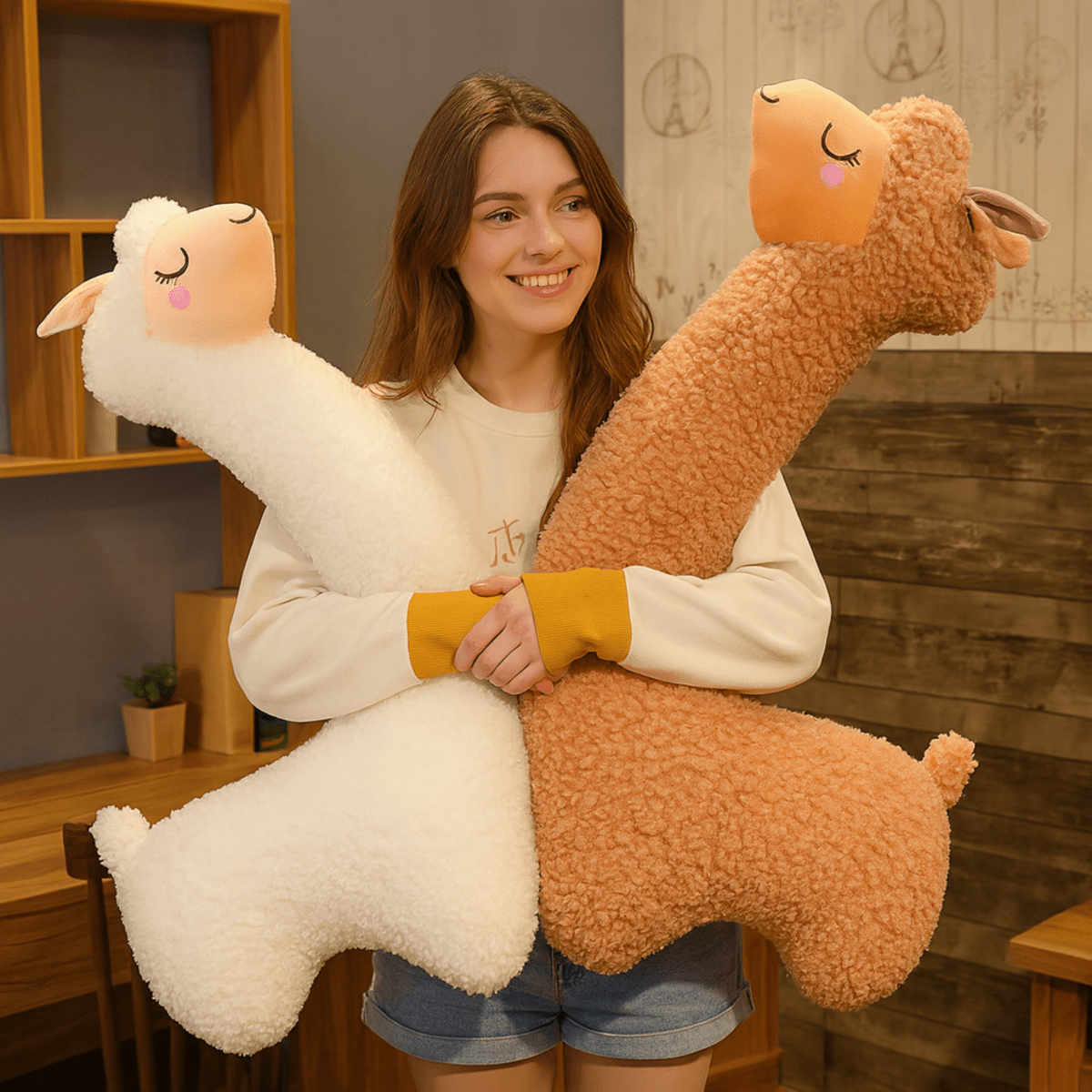 Figura di alpaca in peluche ALPACARESS per decorazione della casa