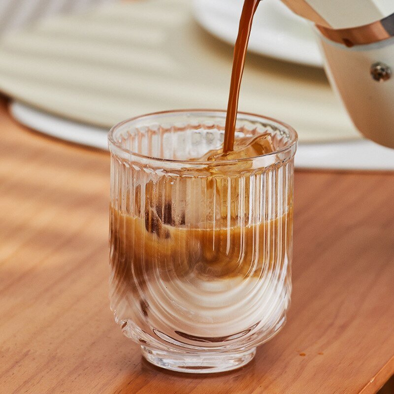 Amerikanisches Eiskaffee-Glas