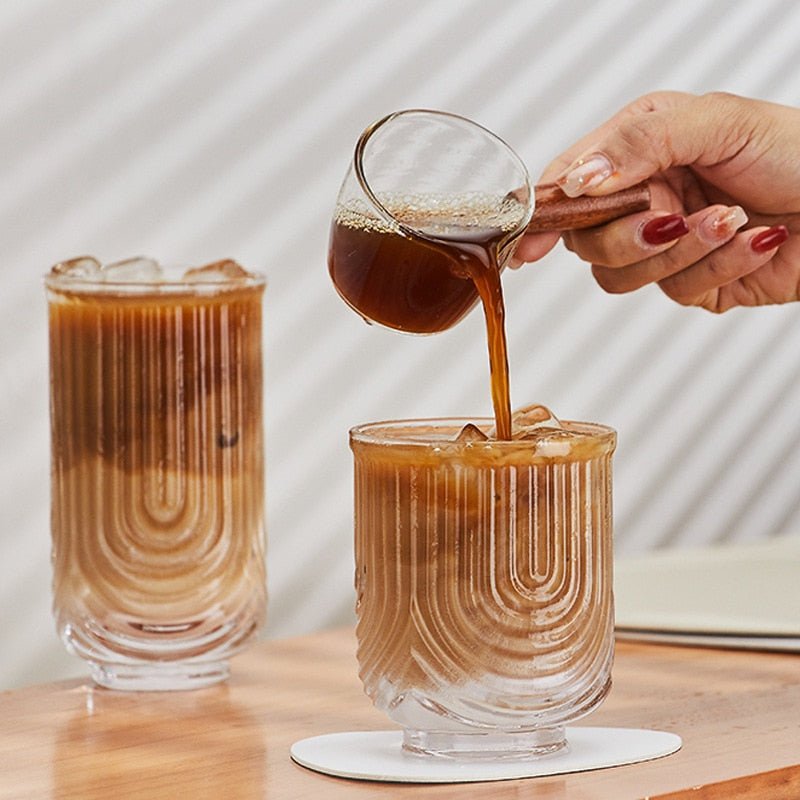 Amerikanisches Eiskaffee-Glas