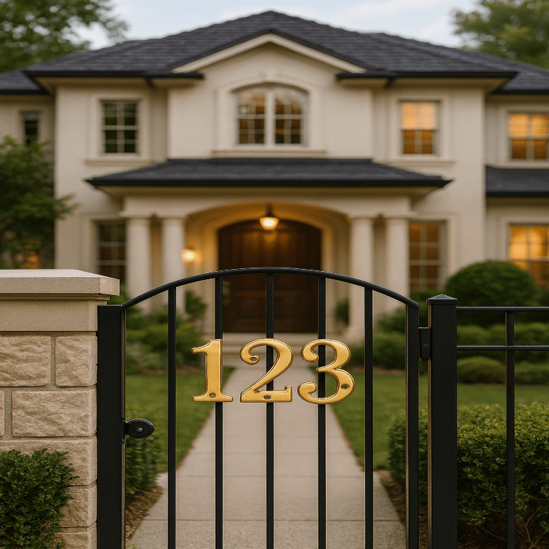 AnchorDigits Durable House Numbers In Classic Design