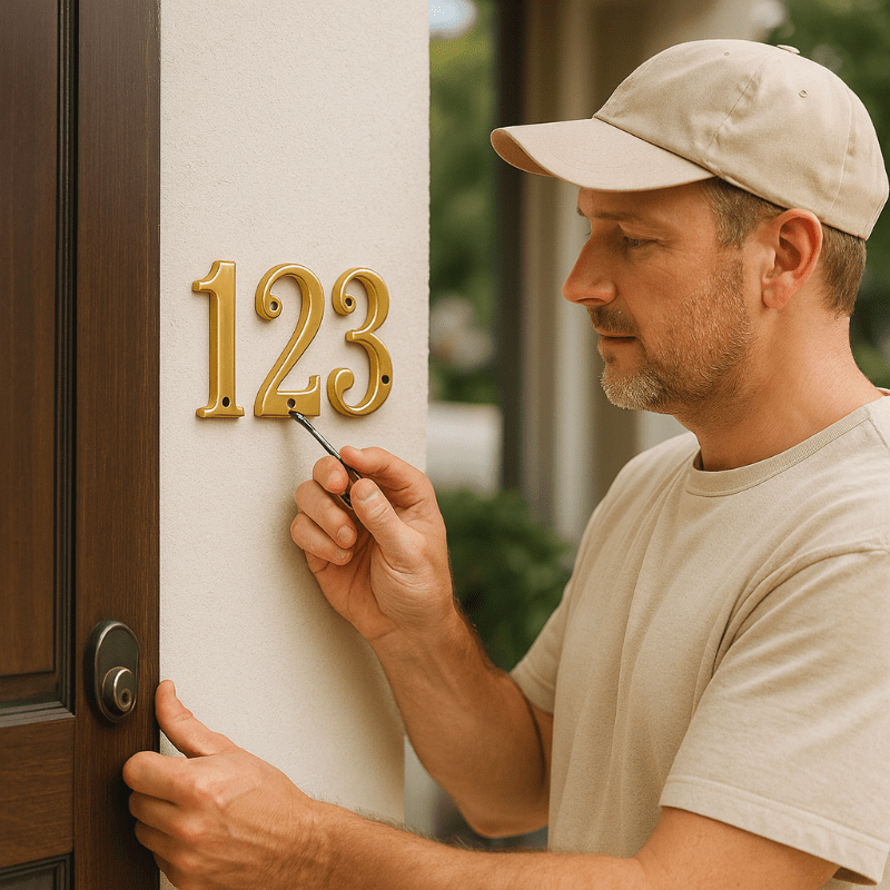 AnchorDigits Durable House Numbers In Classic Design