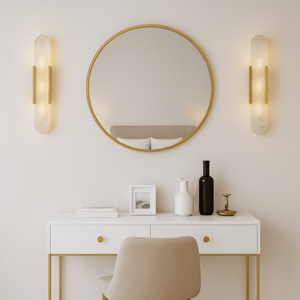 Brass and Marble Wall Sconce for Modern Interiors Edition
