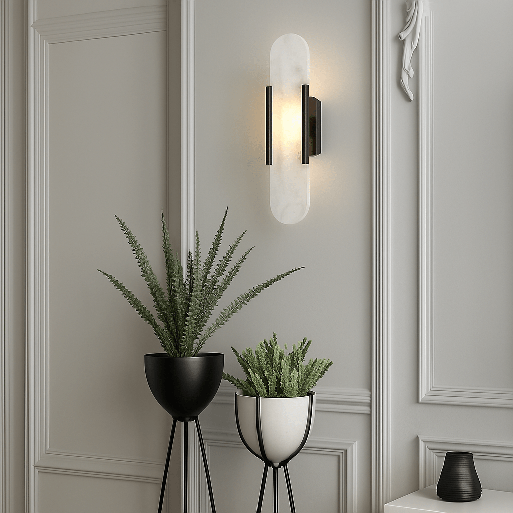 Brass and Marble Wall Sconce for Modern Interiors Edition