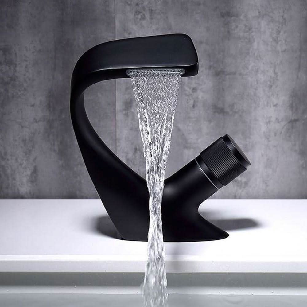 AQUACASCADE Luxury Basin Mixer With Waterfall Flow For Modern Bathrooms