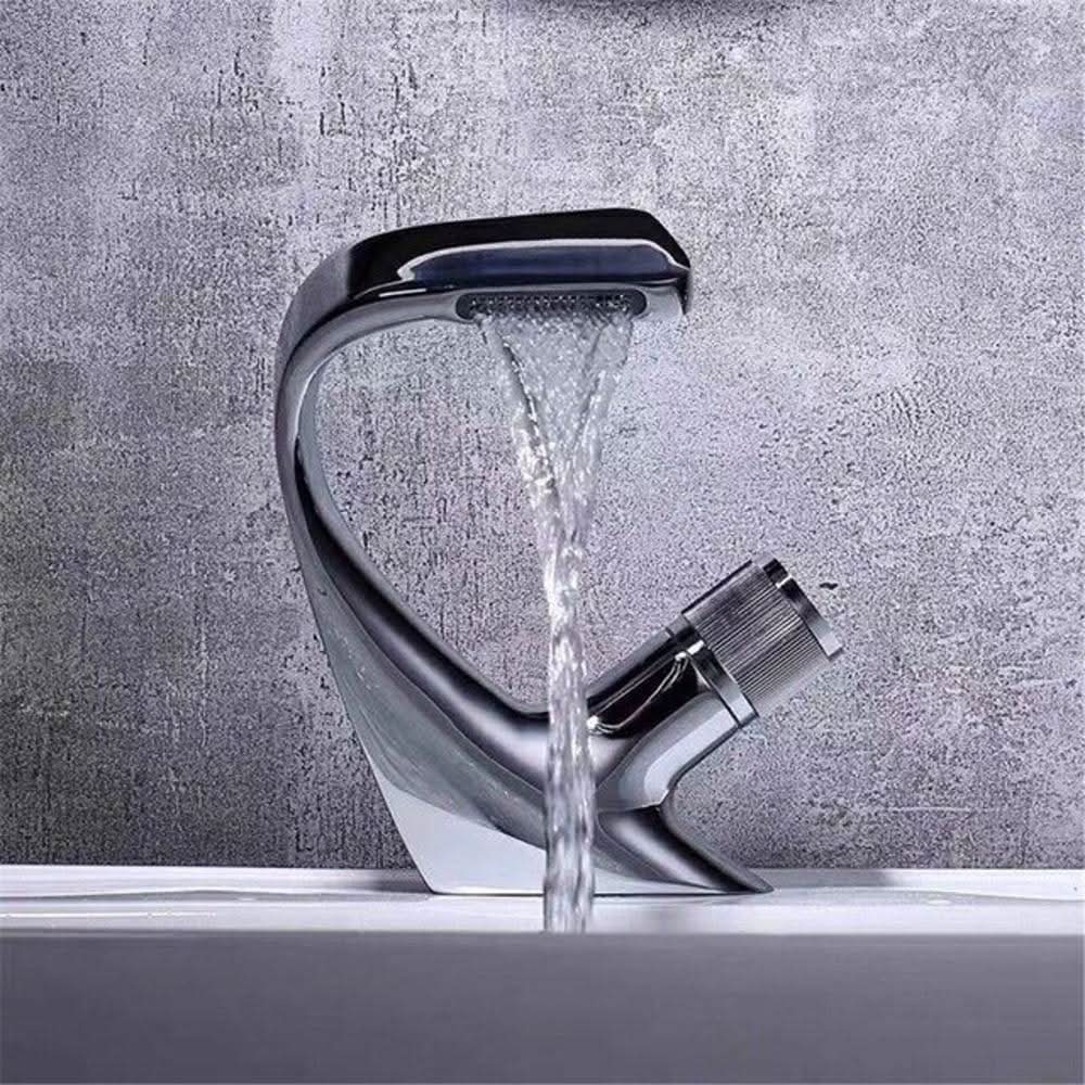 AQUACASCADE Luxury Basin Mixer With Waterfall Flow For Modern Bathrooms