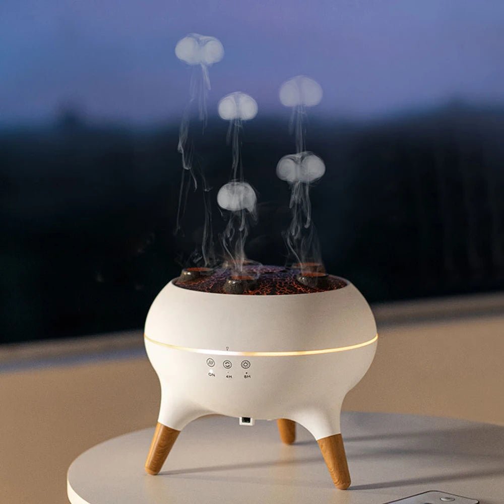 AQUADRIFT Jellyfish Luftfugter og Olie Diffuser med Fjernbetjening
