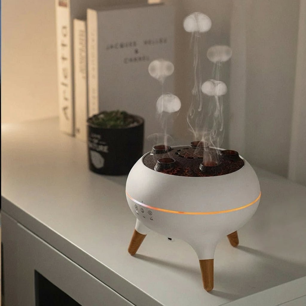 AQUADRIFT Jellyfish Luftfugter og Olie Diffuser med Fjernbetjening