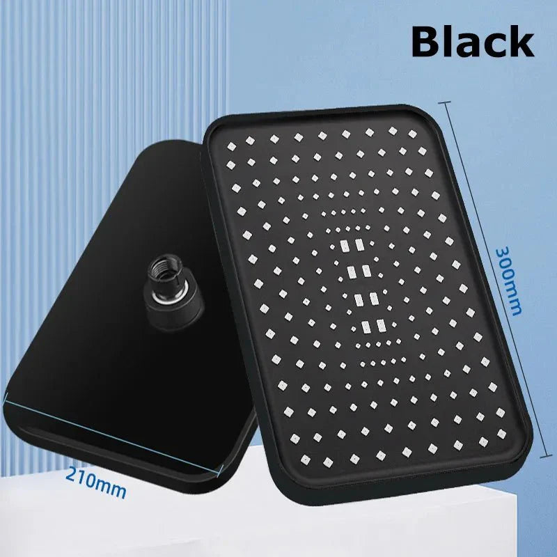 AQUELUX 360-Degree Adjustable Shower Head With Anti-Clog Nozzles