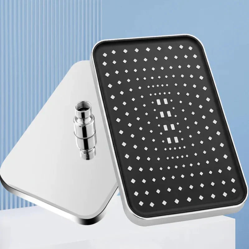 AQUELUX 360-Degree Adjustable Shower Head With Anti-Clog Nozzles