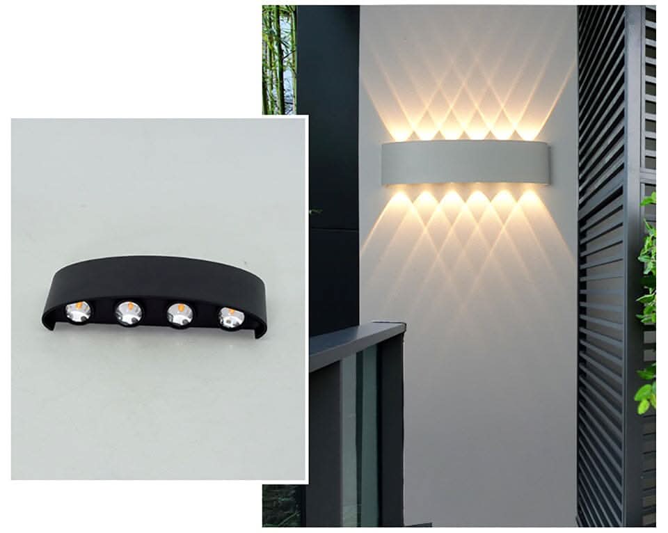 AstraGlow vanntett LED utendørs vegglampe med aluminium, energieffektiv