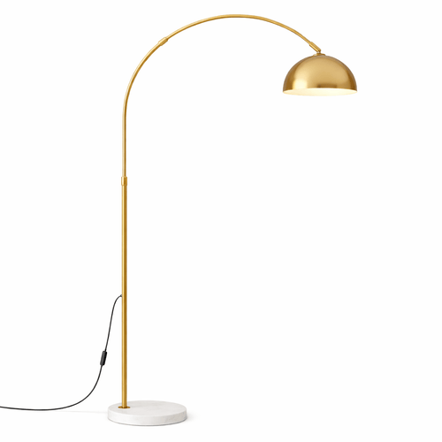 Arc Stehlampe mit Marmorfuß, verstellbare moderne E27 Wohnzimmerlampe