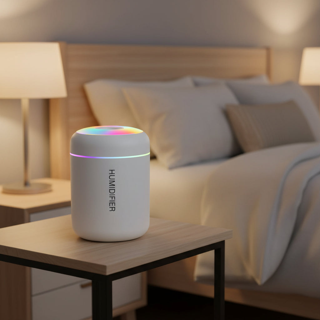 AromaMist Mini USB Humidifier Featuring LED Lighting 180ml